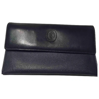 Pre-owned Trussardi Leather Wallet In Blue