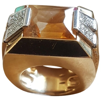 Pre-owned Versace Yellow Gold Ring