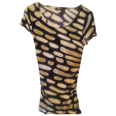 Pre-owned Roberto Cavalli Yellow Synthetic Top