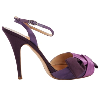 Pre-owned Giuseppe Zanotti Cloth Sandals In Purple