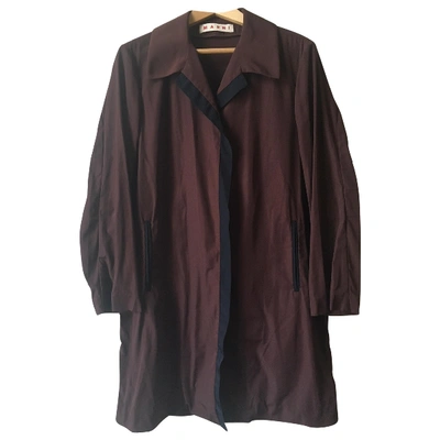 Pre-owned Marni Trench Coat In Brown