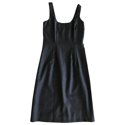 Pre-owned Emporio Armani Wool Mid-length Dress In Anthracite