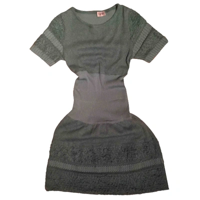Pre-owned Philosophy Di Alberta Ferretti Wool Mid-length Dress In Green