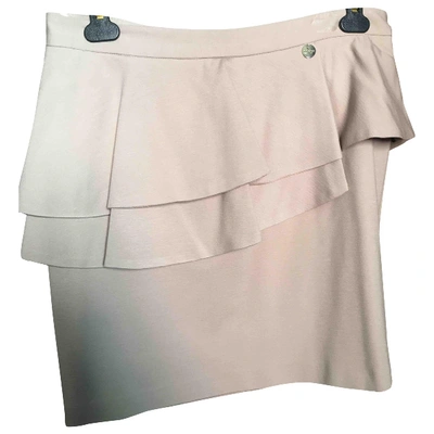 Pre-owned Mangano Mini Skirt In Pink