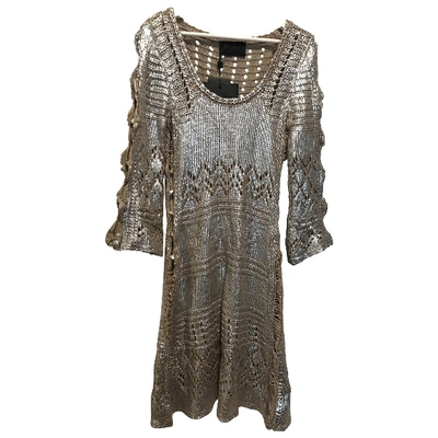 Pre-owned Philipp Plein Mid-length Dress In Gold