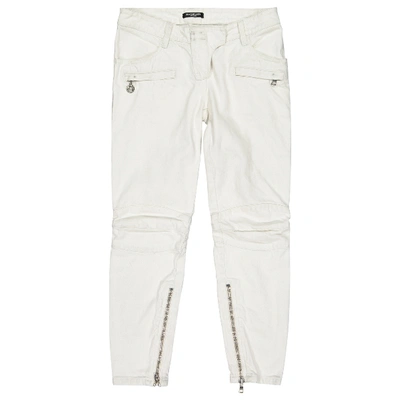 Pre-owned Balmain Short Jeans In White
