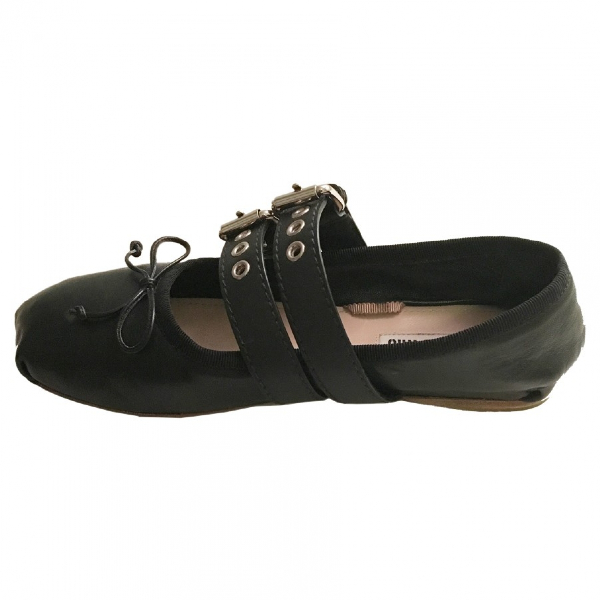 miu miu leather ballet flats