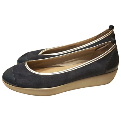 Pre-owned Hogan Ballet Flats In Blue