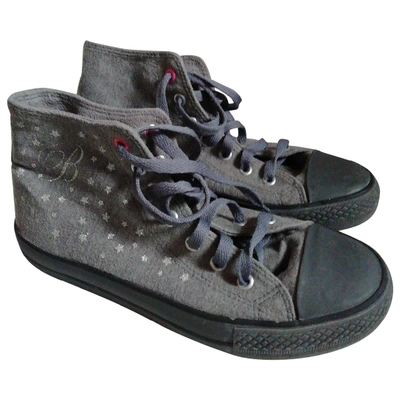 Pre-owned Blumarine Cloth Trainers In Grey