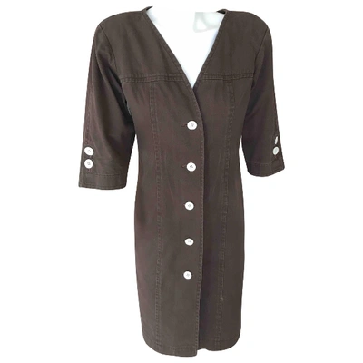 Pre-owned Saint Laurent Mid-length Dress In Brown