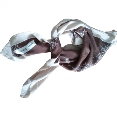 Pre-owned Pierre Balmain Silk Neckerchief In Brown