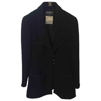 Pre-owned Chanel Wool Suit Jacket In Black