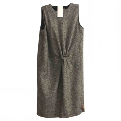 Pre-owned Maison Margiela Wool Mid-length Dress In Grey