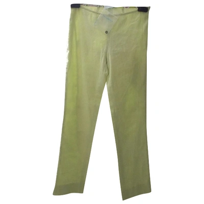 Pre-owned Emilio Pucci Straight Pants In Green