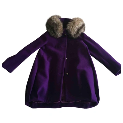 Pre-owned Martin Grant Wool Coat In Purple