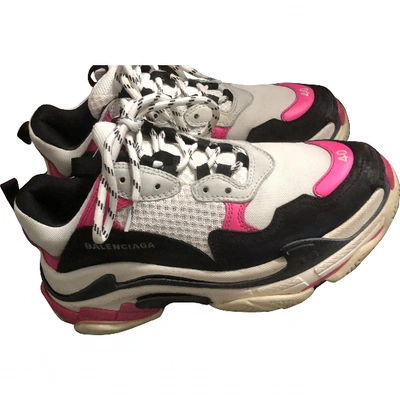 Pre-owned Balenciaga Triple S Cloth Trainers In Other