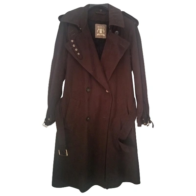 Pre-owned Trussardi Trench Coat In Brown