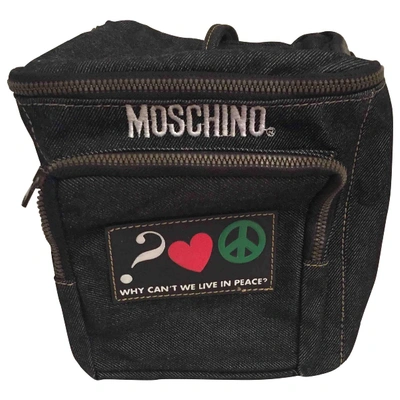 Pre-owned Moschino Clutch Bag In Blue