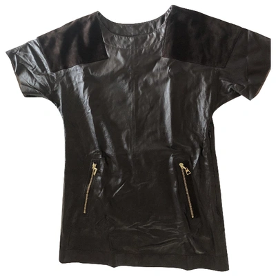 Pre-owned Louis Vuitton Leather Blouse In Brown