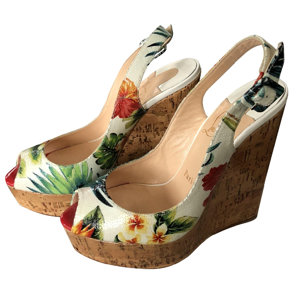christian louboutin sandals white