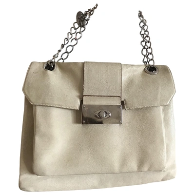 Pre-owned Lanvin Leather Handbag In Ecru