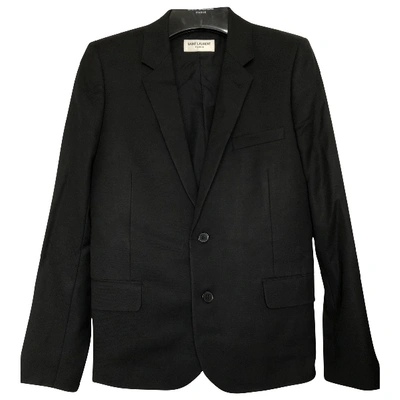 Pre-owned Saint Laurent Wool Suit Jacket In Black