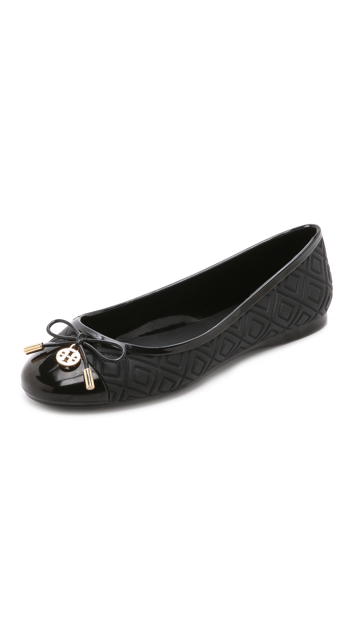 black jelly ballet flats