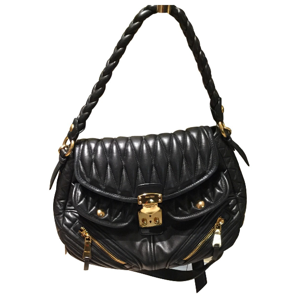 miu miu black matelasse bag