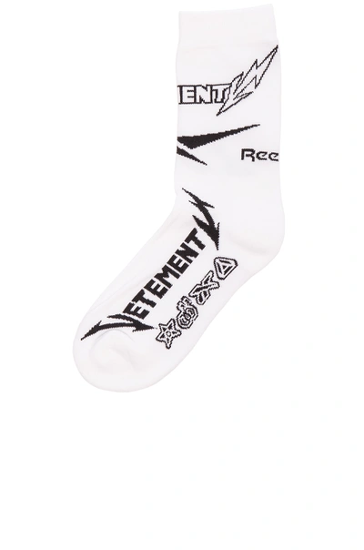 Vetements X Reebok Short Metal Socks In White | ModeSens