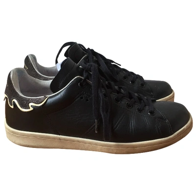 Pre-owned Isabel Marant Bart Leather Trainers In Black