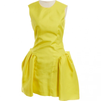 Pre-owned Roksanda Silk Mini Dress In Yellow