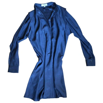 Pre-owned Paul & Joe Silk Mid-length Dress In Blue