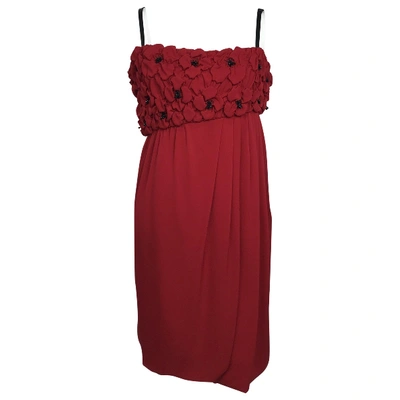 Pre-owned Moschino Cheap And Chic Silk Mid-length Dress In Red