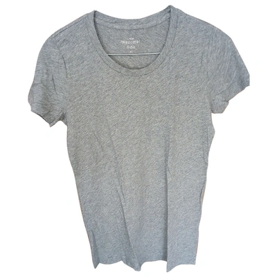 Pre-owned Jcrew Grey Cotton Top