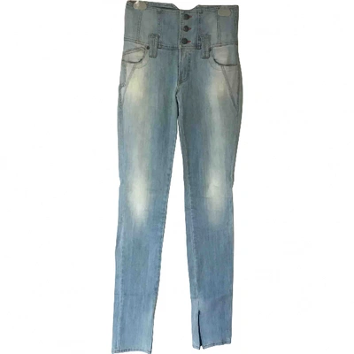 Pre-owned John Galliano Blue Cotton - Elasthane Jeans