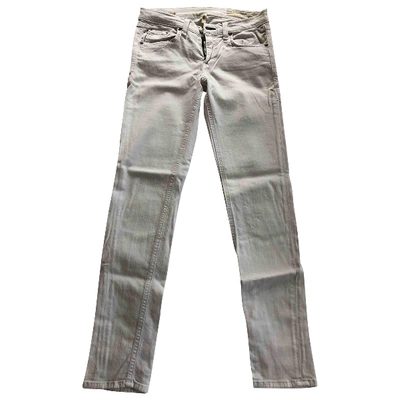 Pre-owned Rag & Bone White Cotton - Elasthane Jeans