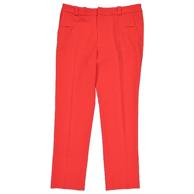 Pre-owned Roland Mouret Wool Large Pants In Red
