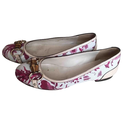 Pre-owned Gucci Cloth Ballet Flats In Multicolour