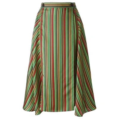 Pre-owned Marco De Vincenzo Silk Mid-length Skirt In Multicolour