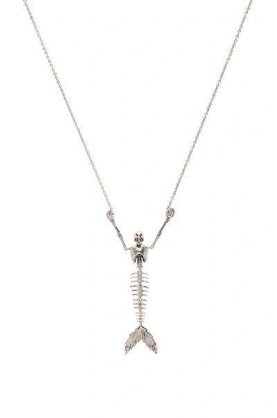Vivienne Westwood Ariel Skeleton Necklace In Ruthenium | ModeSens