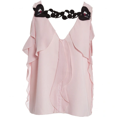 Pre-owned Giamba Pink Viscose Top