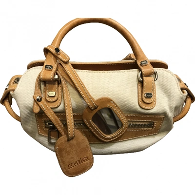 Pre-owned Malo Leather Handbag In White