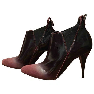 Pre-owned Mcq By Alexander Mcqueen Leather Ankle Boots
