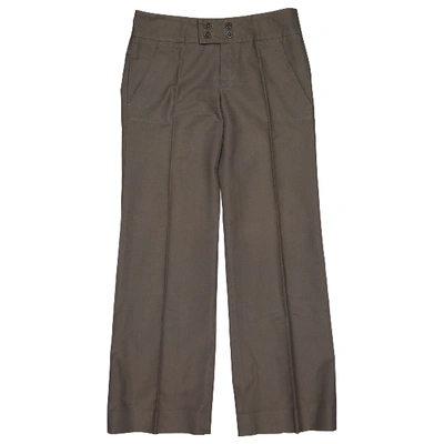 Pre-owned Chloé Straight Pants In Khaki