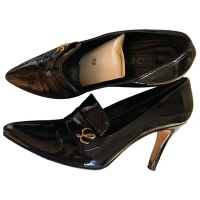 Pre-owned Loewe Patent Leather Heels In Black