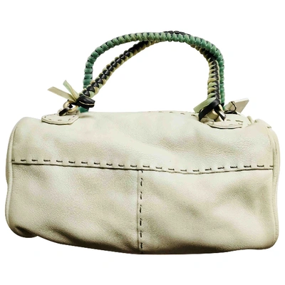 Pre-owned Malo Leather Handbag In White