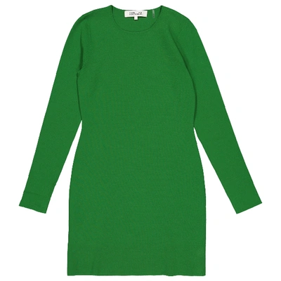 Pre-owned Diane Von Furstenberg Mini Dress In Green