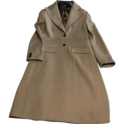 Pre-owned Dolce & Gabbana Camel Wool Coat