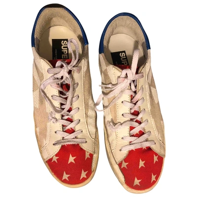 Pre-owned Golden Goose Cloth Trainers In Multicolour