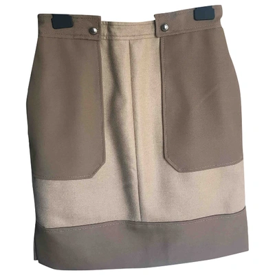 Pre-owned Bally Wool Mid-length Skirt In Beige